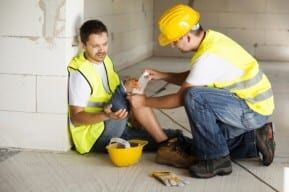 A man is being treated for a common New Jersey workplace injury